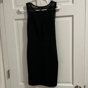 Forever 21 Black Mesh Panel Mini Dress